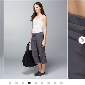 Lululemon Studio Crop* No Liner Soot Light-size 6 Good Condition